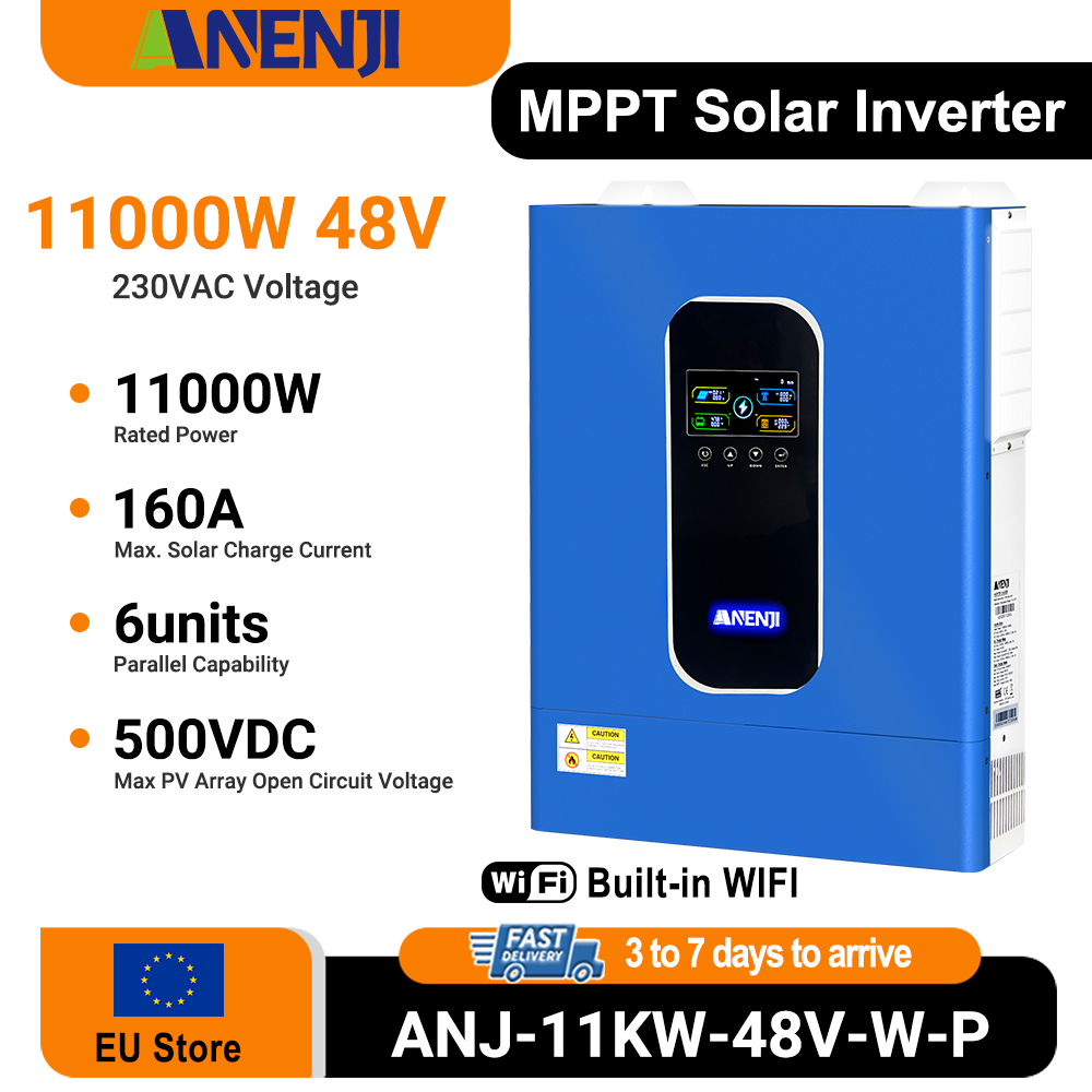 Hybrid Solar Inverter 5.5Kw Mppt 48V - ANENJI 11KW 48V Hibrit Solar İnvertör