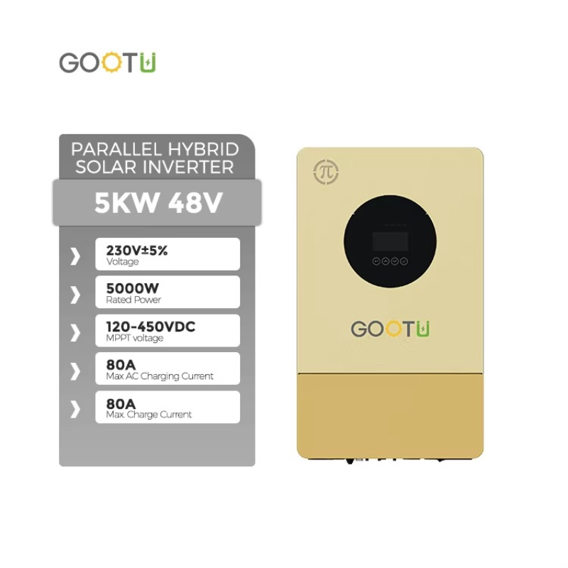 Parallel Solar Inverter 48V 5000W Mppt - Gootu Yeni 48V Hibrit Güneş İnvertörü