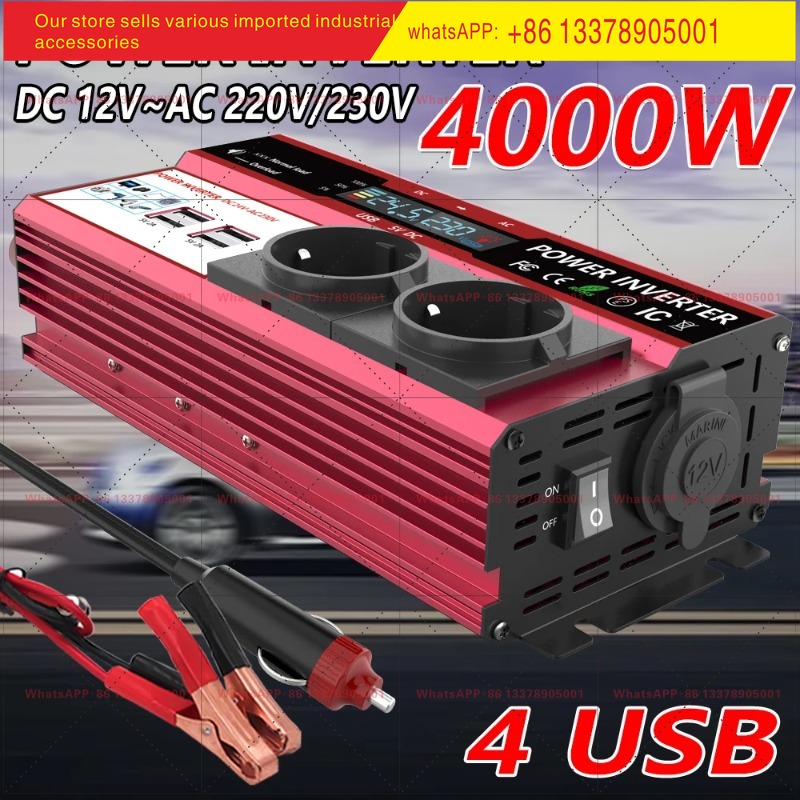 Power Inverter 12V 220V 4000W Continuous - 12V - 220V 4000W Tepe Güçlü