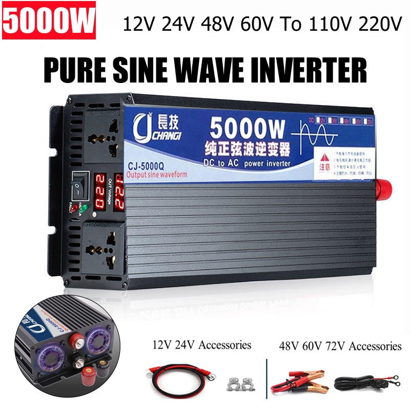 Inverter Pure Sine Wave 60Hz 120V 3000W - 4000W/5000W/5500W/3000W Saf Sinüs İnvertör DC 12/24/48/60V/72V