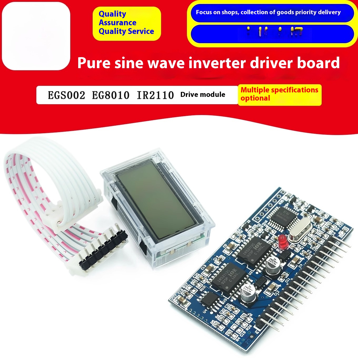 Egs002 Pure Sine Wave Inverter Driver Board - Saf Sinüs İnvertör Sürücü Kartı EGS002