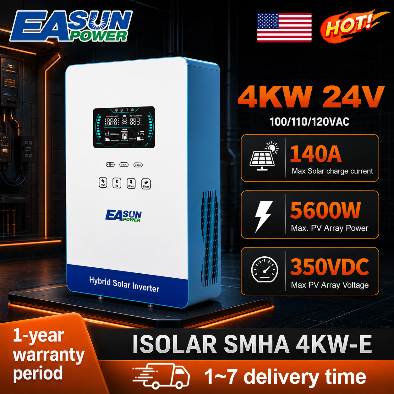 Grid Tie Inverter Limiter 2000W - EASUN POWER 4000W Güneş Enerjisi İnvertörü