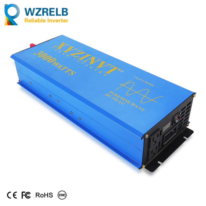 Inverter Pure Sine Wave 60Hz 120V 3000W - 3000W Güneş Enerjisi Invertör 24V 220V