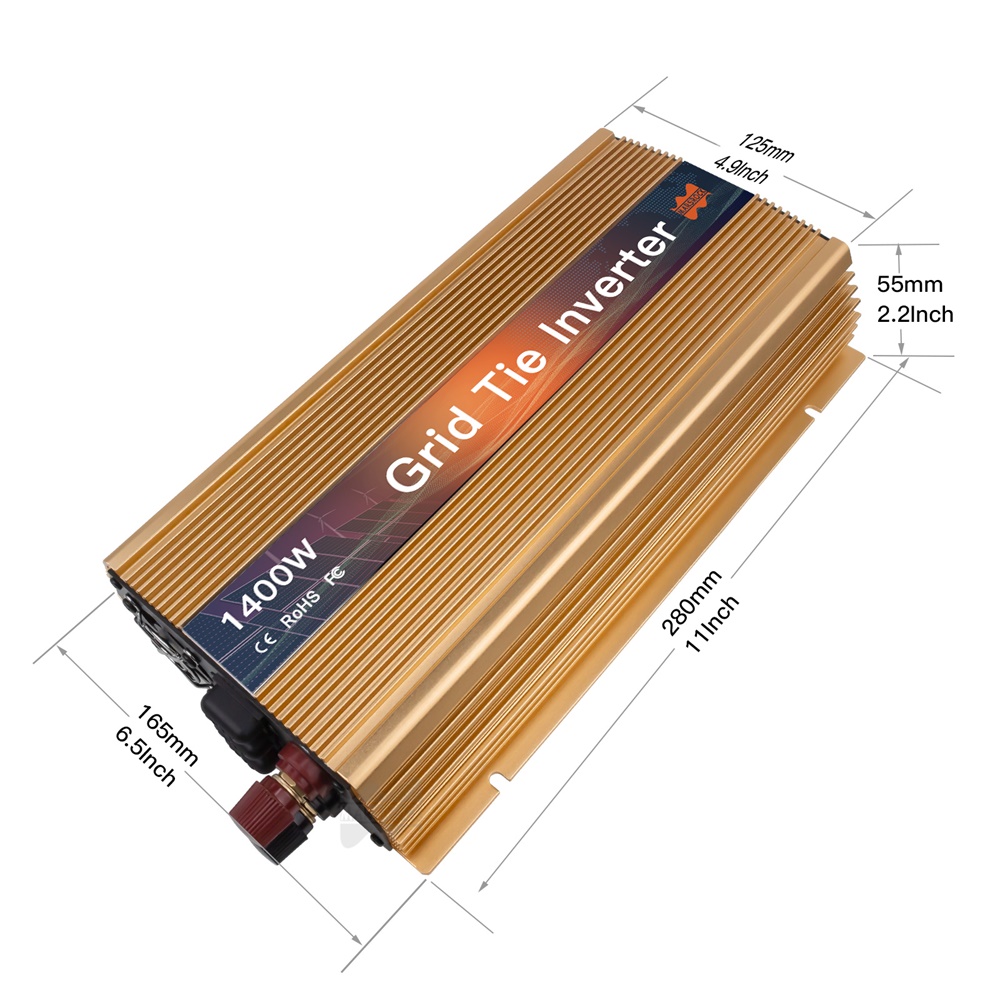 1000-1400W Şebeke Bağlantılı M - Micro Inverter 1400W Solar Grid Tie incelemesi ve fiyatı