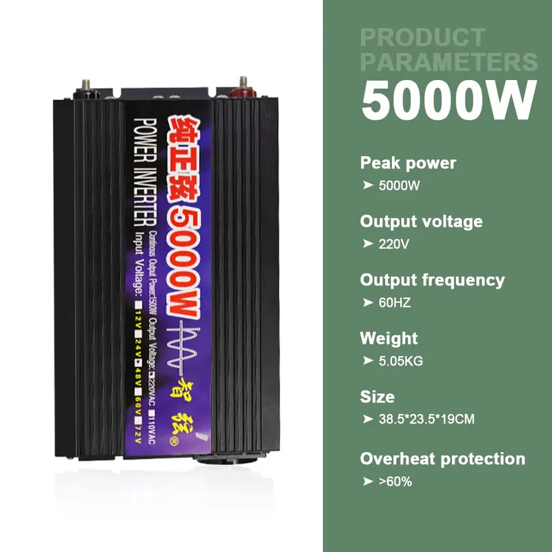 SMARAAD 5000W 12V 24V 48V DC'd - Pure Sine Wave Inverter 5000W 48V 220V incelemesi ve fiyatı