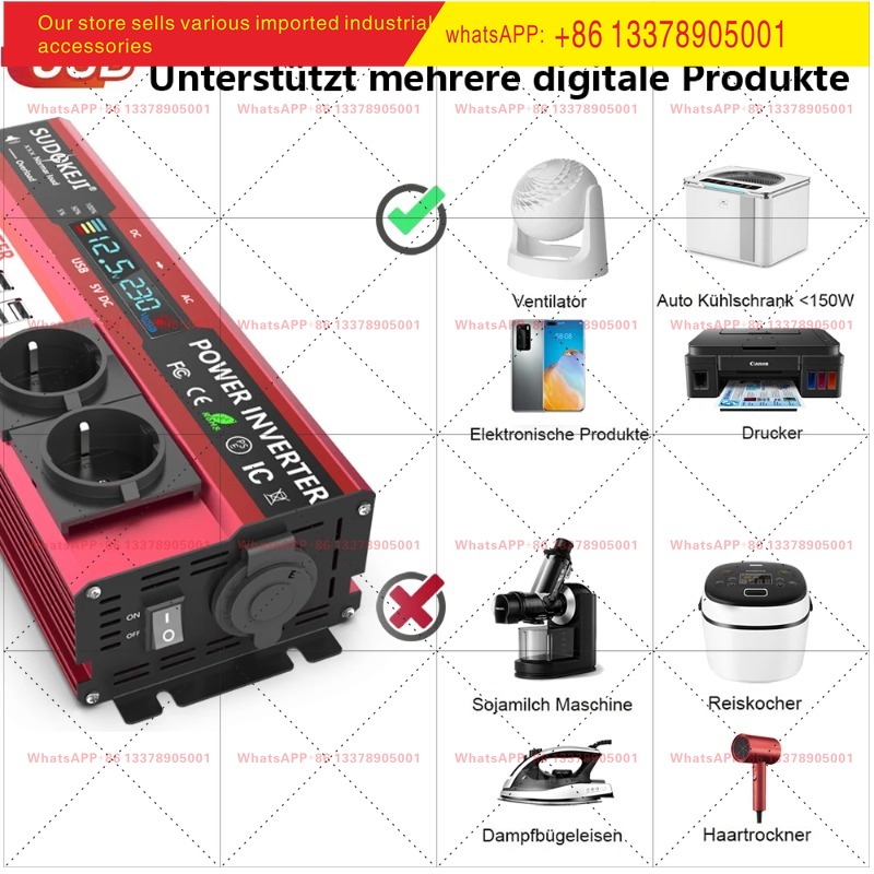 12V - 220V 4000W Tepe Güçlü İn - Power Inverter 12V 220V 4000W Continuous incelemesi ve fiyatı
