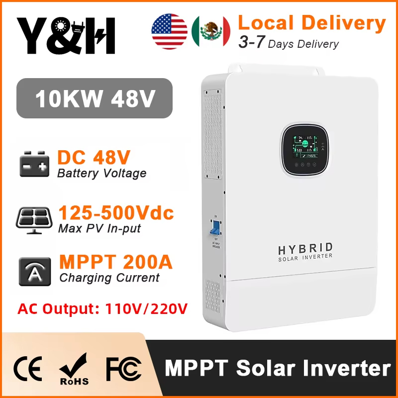 Y&H 10KW Hibrit Güneş İnvertör - Split Phase Inverter 10Kw 110V 220V incelemesi ve fiyatı