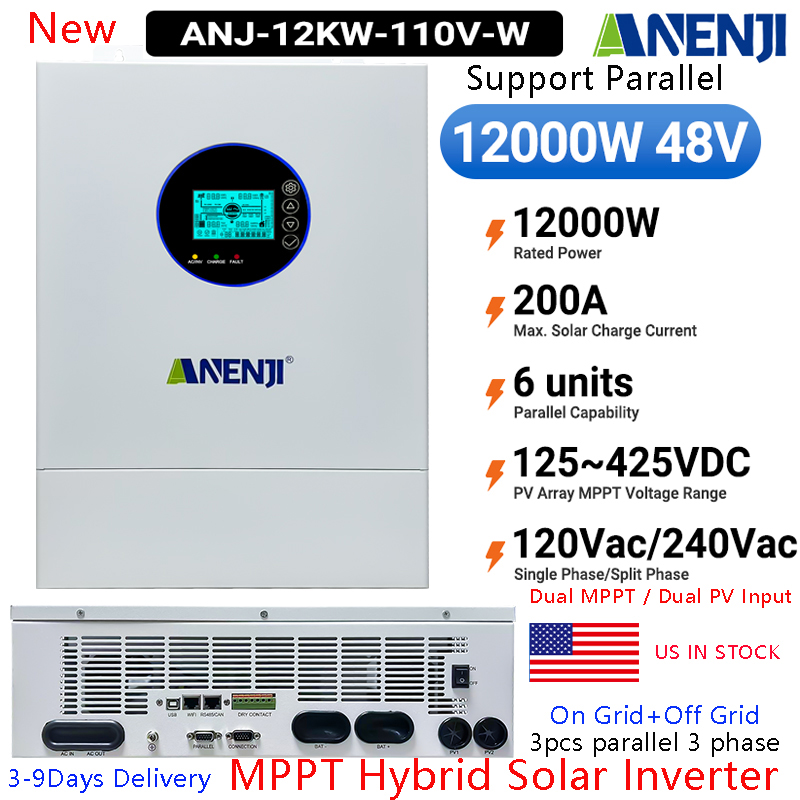 ANENJI Bölünmüş Faz 12KW 48V H - Off Grid Solar Inverter 48V 6000W incelemesi ve fiyatı