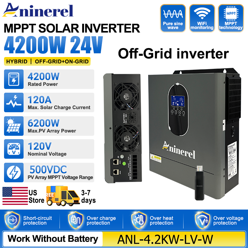 Aninerel 4200W 3KW 120V Hibrit - Inverter Pure Sine Wave 60Hz 120V 3000W incelemesi ve fiyatı