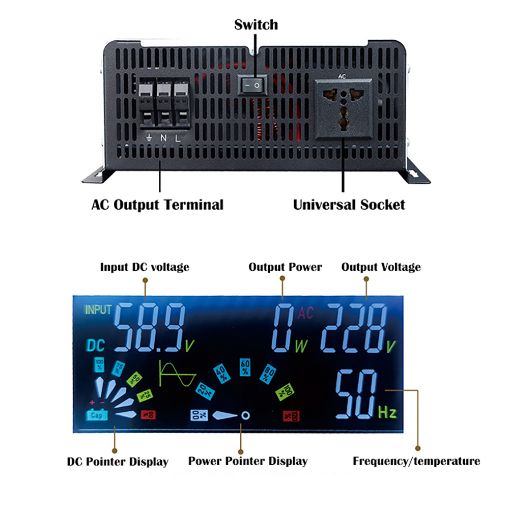 Saf sinüs dalga invertör 12v 2 - Off Grid Solar Inverter 48V 6000W incelemesi ve fiyatı