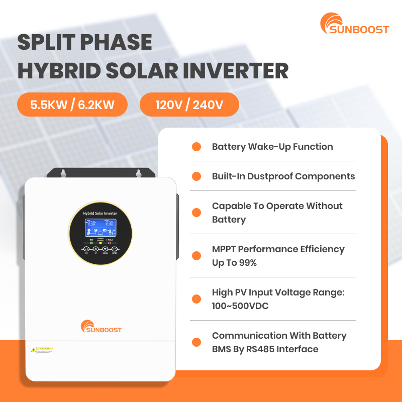 Sunboost 3Kw 4Kw 5000W 5.5Kw 6 - Hybrid Solar Inverter 5.5Kw Mppt 48V incelemesi ve fiyatı