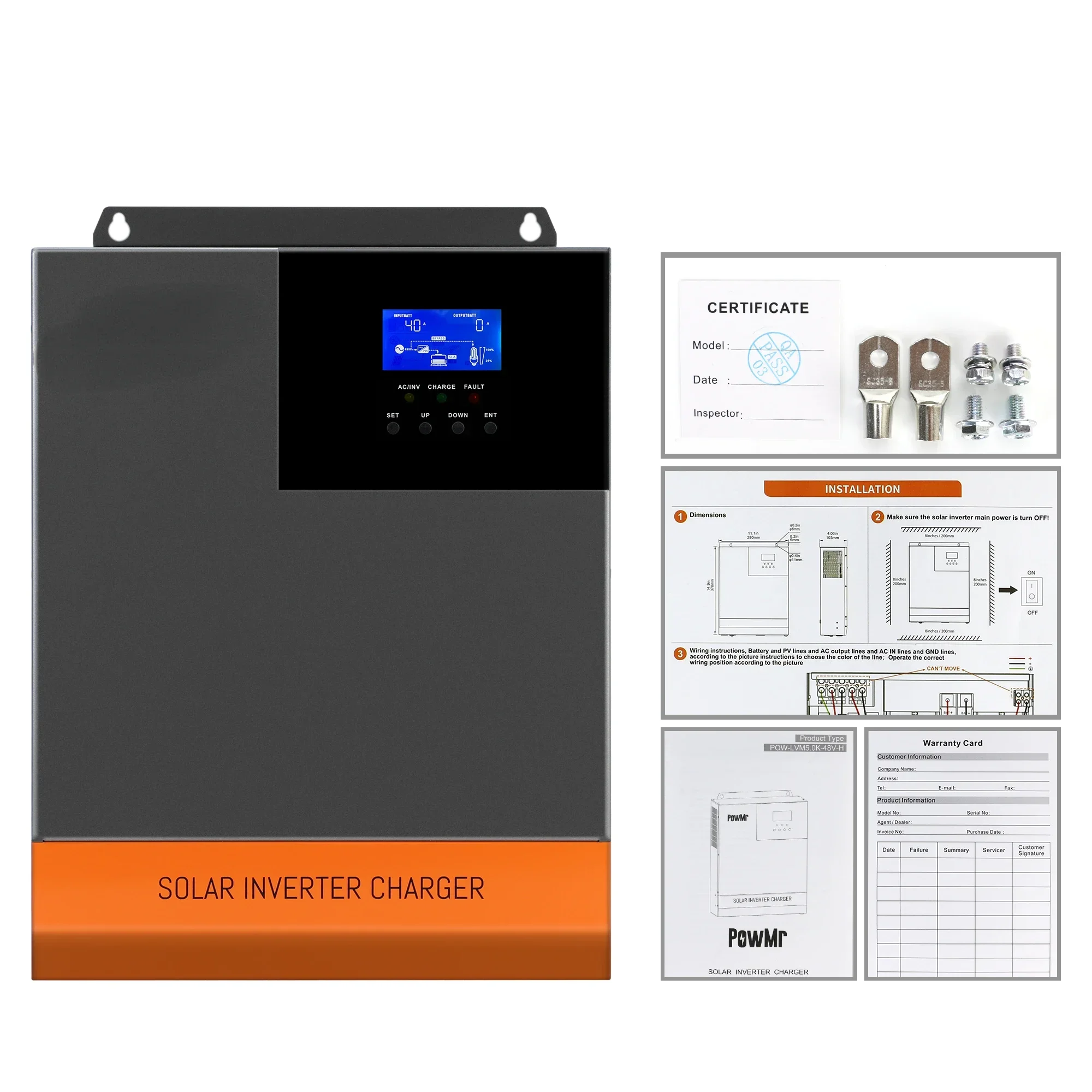 5.5kW MPPT 100A optik 220V 48V - Hybrid Solar Inverter 5.5Kw Mppt 48V incelemesi ve fiyatı