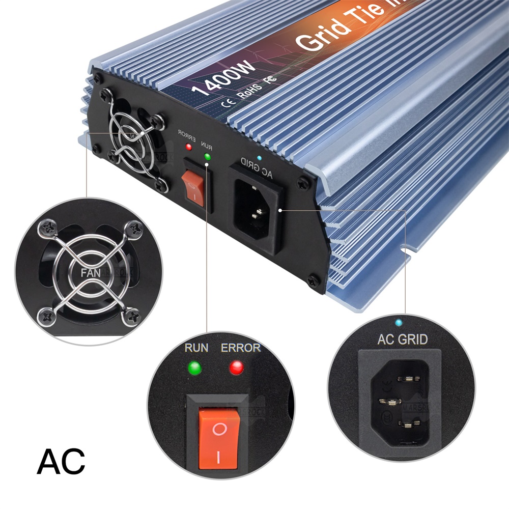 18V 24V 36V 1400W güneş şebeke - Micro Inverter 1400W Solar Grid Tie incelemesi ve fiyatı